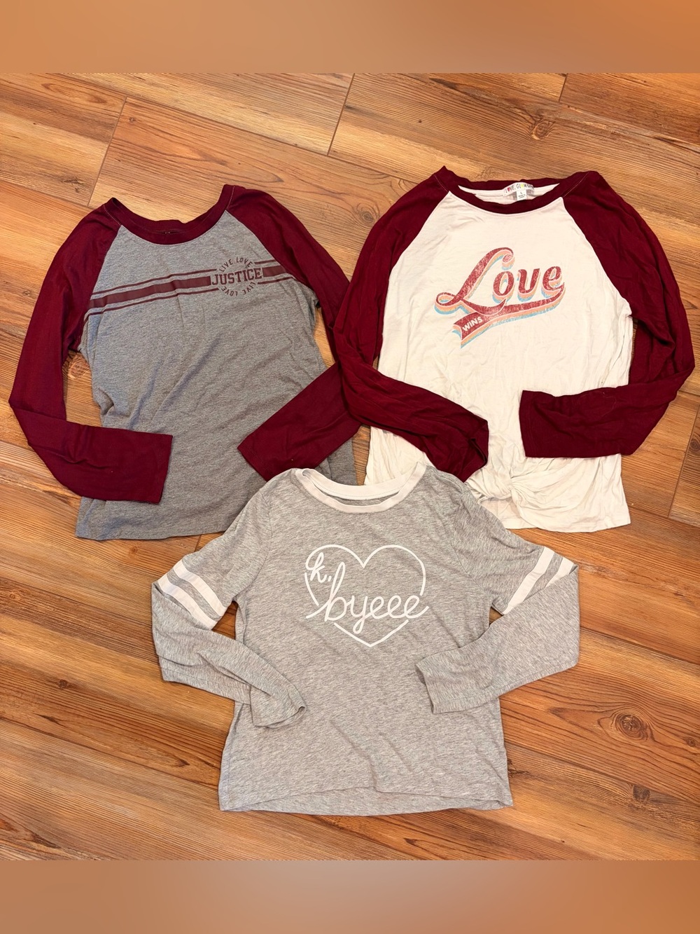 Girls size 10-12 justice stitch fix long sleeve shirts